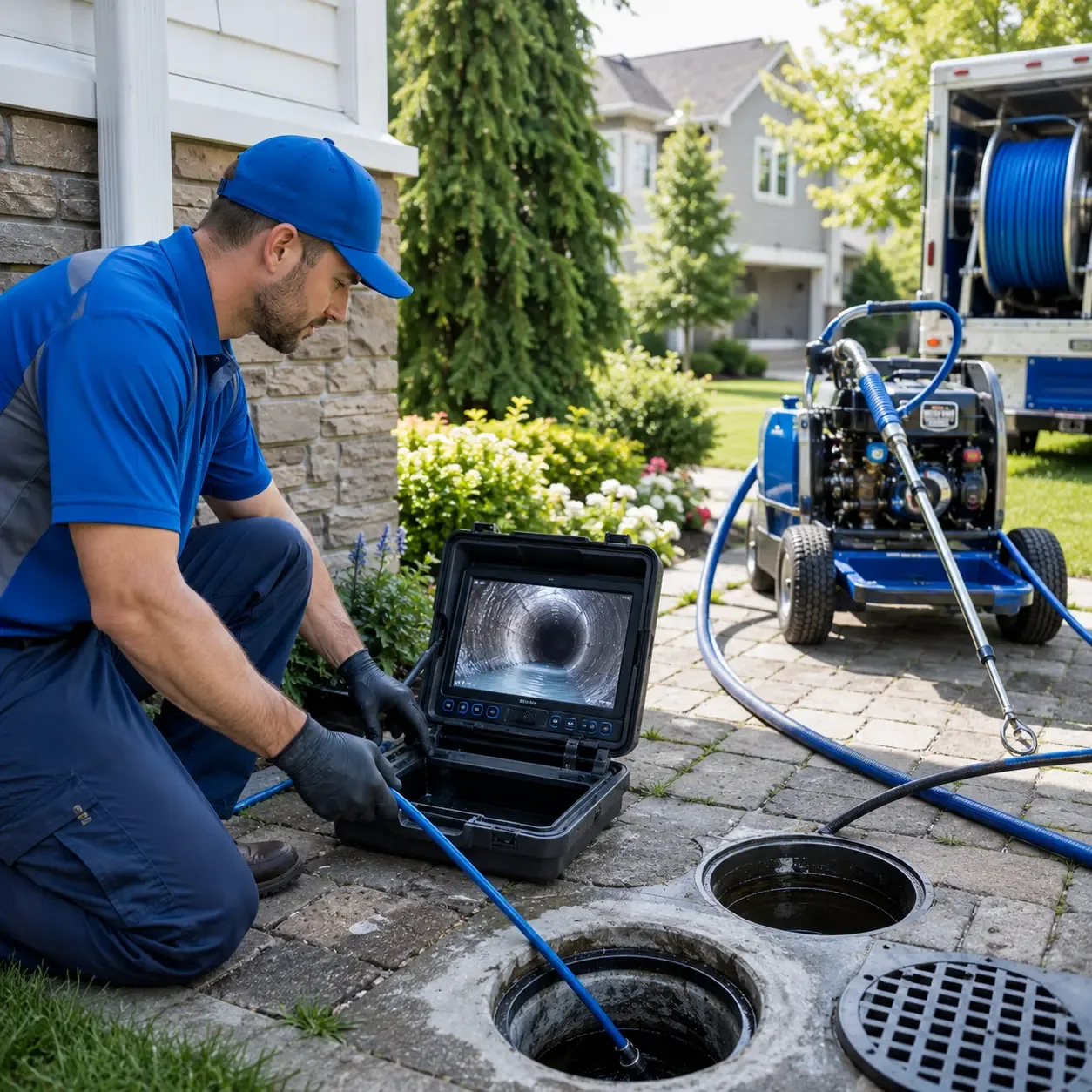 Outdoor drain cleaning professionals serving Perry Hall, MD